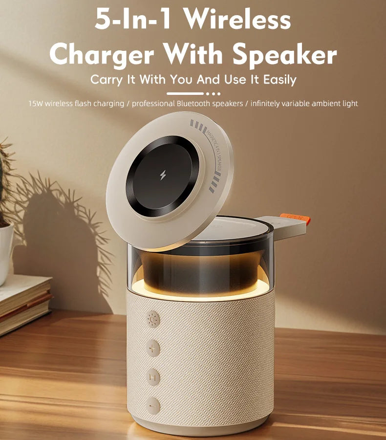 5-in-1 Premium Magnetic Wireless Charging Station