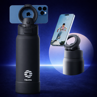 Thermos Stainless Steel Water Bottle with Magnetic Phone Holder