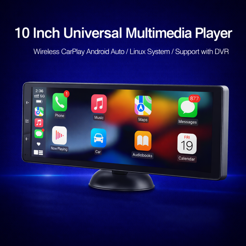 Wireless CarPlay + Android Auto Display
