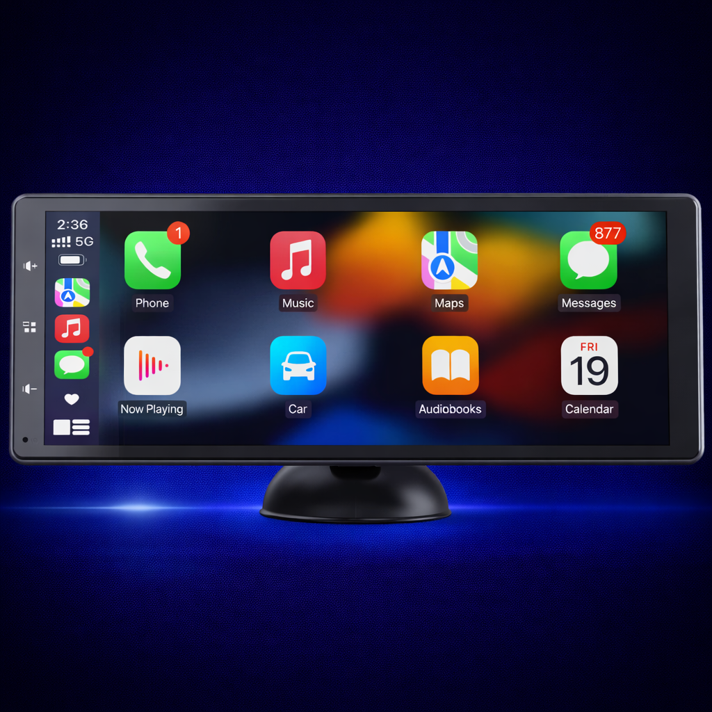 Wireless CarPlay + Android Auto Display